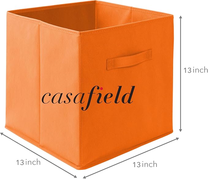 Casafield Set of 6 Collapsible Fabric Cube Storage Bins, Cubby Organizers & More - Image 7