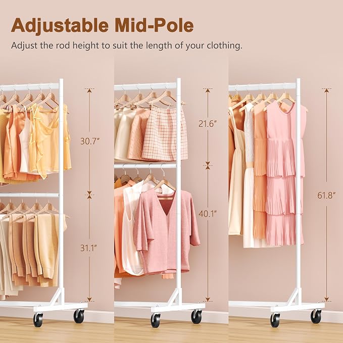 Hoctieon Double Rod Clothes Racks - Image 4