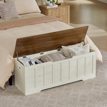 VANKILEY 51.2" Storage Chest Extra Large, Wooden Storage Bench, - Image 5