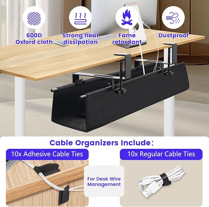Under Desk Cable Management Tray Storage - Image 3