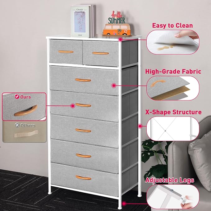 Mifuro Tall Dresser for Bedroom, Vertical Storage Organizer Tower - Image 8