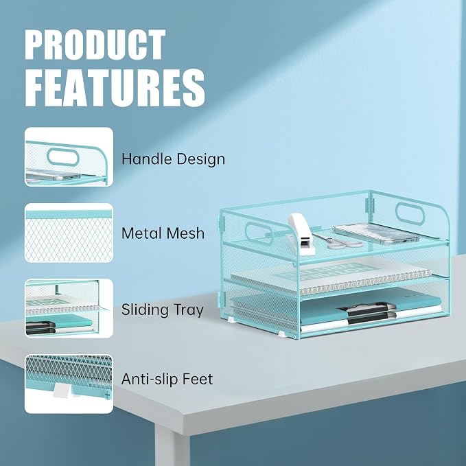 DALTACK 3 Tier Paper Organizer - Image 4