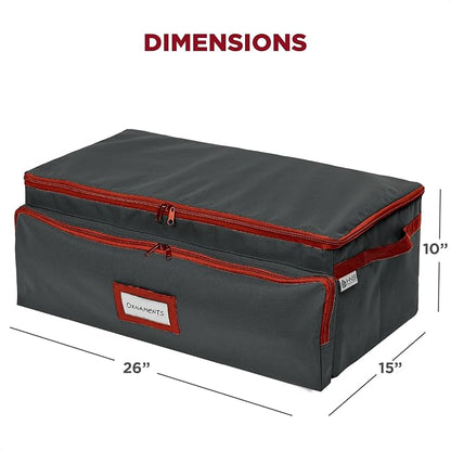 Premium Christmas Ornament Storage Box – Holds up to 72-3” Ornaments + 6 Side - Image 7