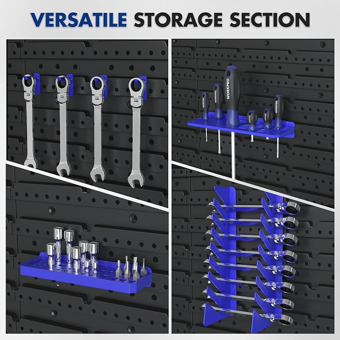 WORKPRO Pegboard Organizer Wall Mounted, Peg Board Wall Organizer - Image 6