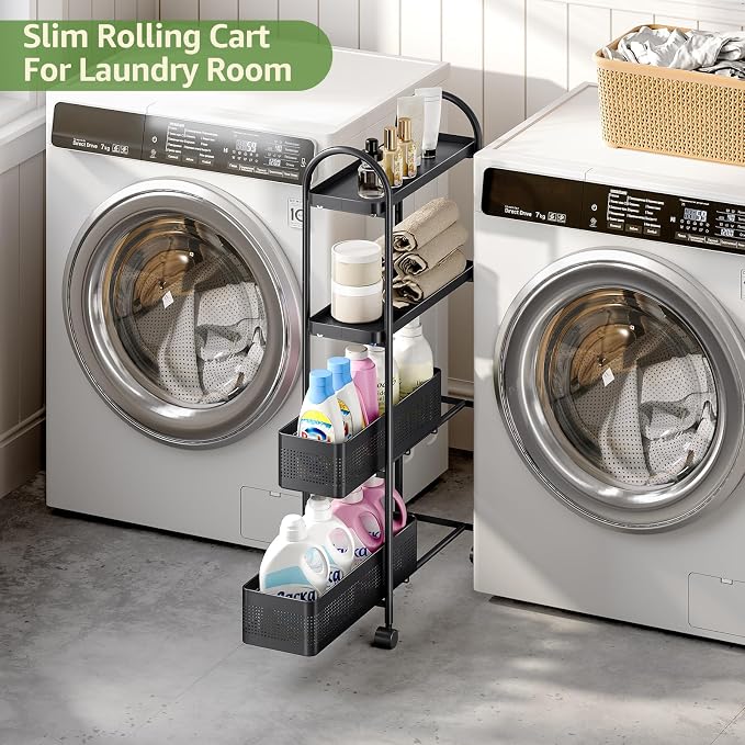 KINGRACK 4-Tier Slim Storage Cart - Image 9