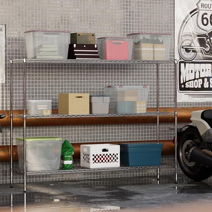 18" Deep x 72" Wide x 54" Height Wire Shelving Kit | 3-Tier | NSF Commercial - Image 5