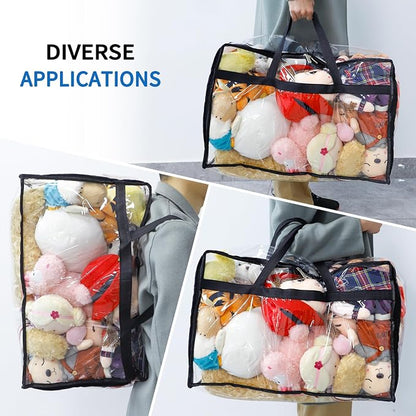 SGHUO Blanket Storage Bags 60L Extra Large Plastic Vinyl Clear Storage Bag - Image 5