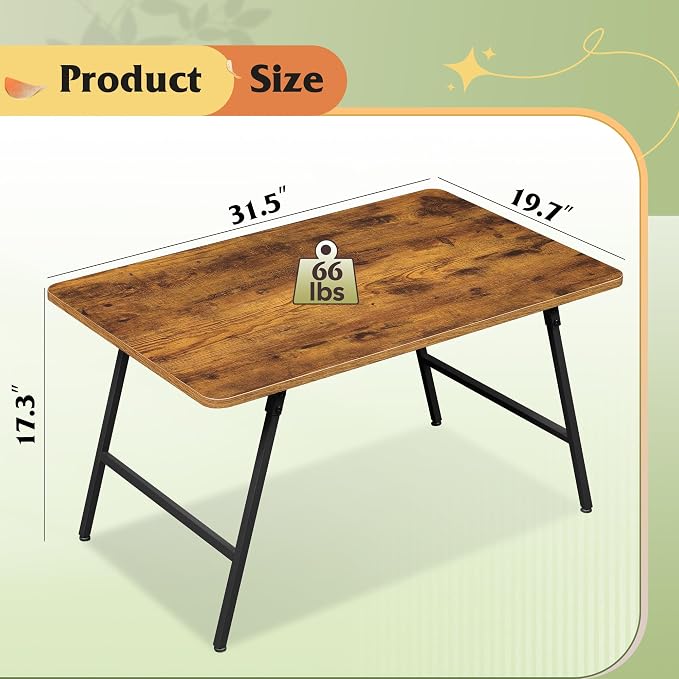 WLIVE Folding Coffee Table, Modern Portable Small Coffee Table - Image 3