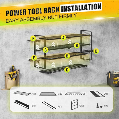 Power Tool Organizer Wall Mount - Image 2