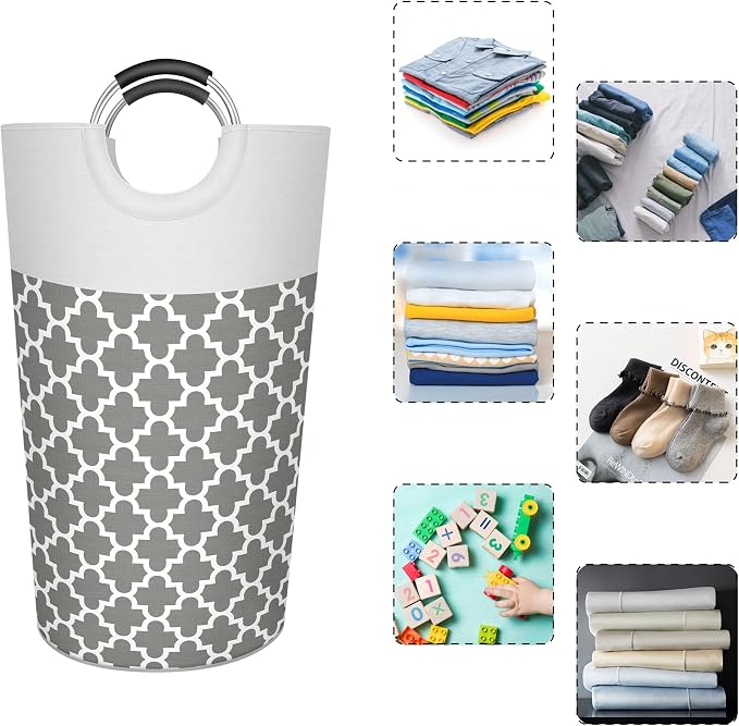 Caroeas 90L Light Laundry Basket, Waterproof Laundry Hamper, Laundry Bag - Image 4