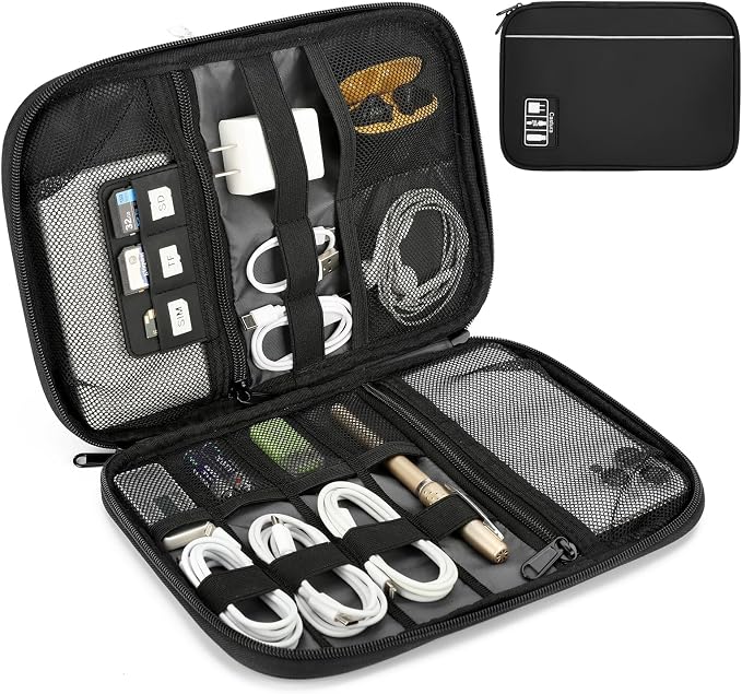 Electronic Organizer Travel Case, All-in-One Portable Cable Organizer Bag by Castura