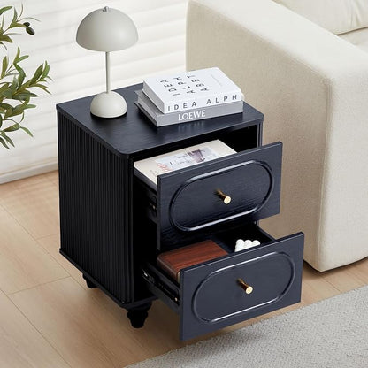 2 Drawer Fluted Mini Small Dresser - Image 5