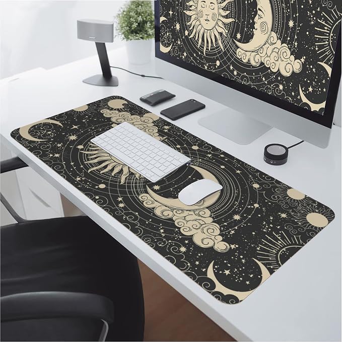 Desk Mat, Celestial Sun and Moon Extended Gaming Mouse Pad - Image 7
