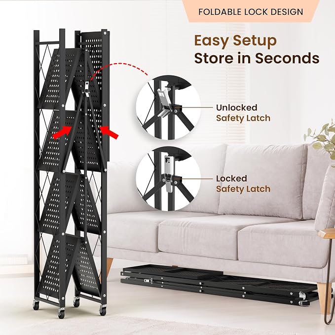Our Modern Space 5-Tier Foldable Storage Shelf - Image 4