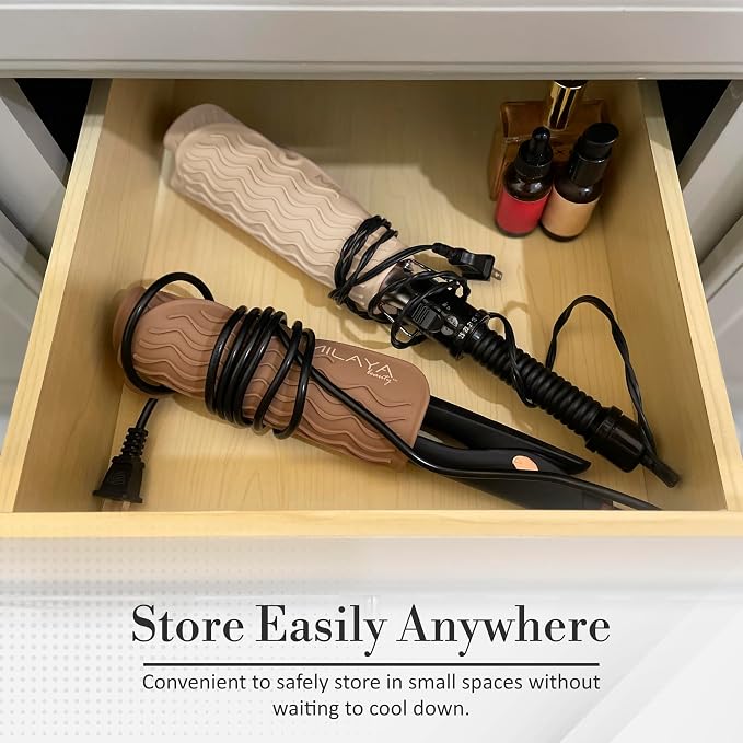 Vanity Accessories Heat Resistant Mat – Silicone Flat Iron & Curling Iron Holder - Image 3