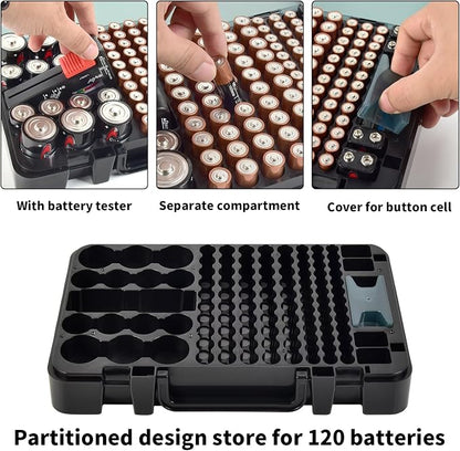 Battery Organizer with Tester, Battery Box Holder - Image 3