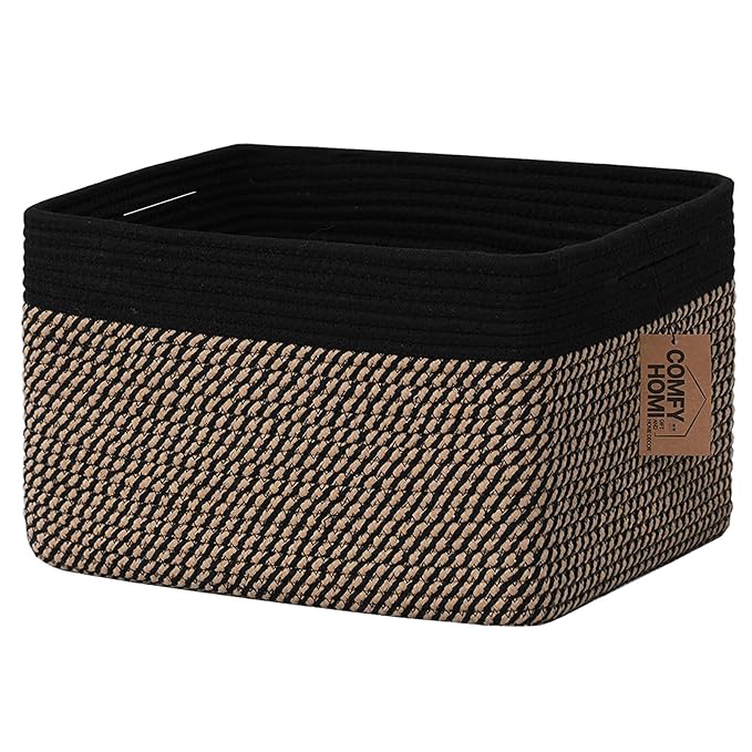 COMFY-HOMI Cotton Rope Woven Basket by COMFY-HOMI