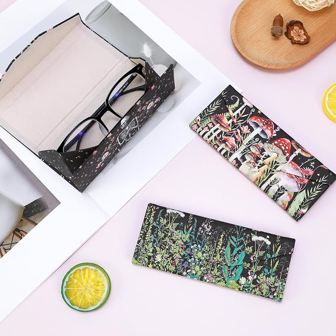 Foldable Glasses Case, Magnetic PU Leahter Sunglasses Case, Cute Hard Shell - Image 7