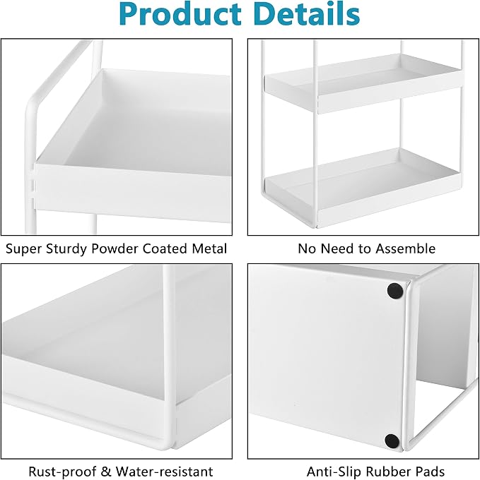 3-Tier Bathroom Countertop Organizer Vanity Tray Cosmetic & Makeup Storage - Image 7