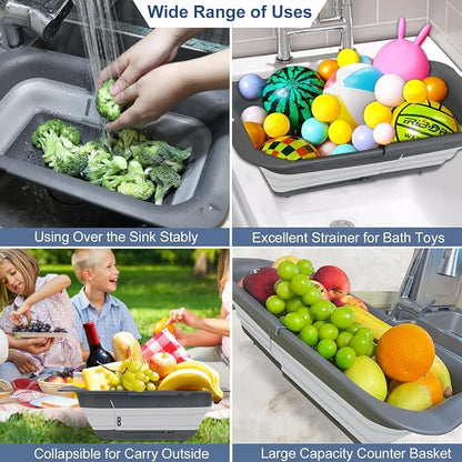 ROTTOGOON Collapsible Colander Strainer, Expandable Over the Sink Colander - Image 4