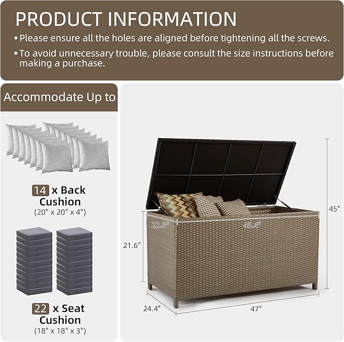 Outdoor Storage Box 150 Gallon, Mobile Waterproof Aluminum Deck Box, UV - Image 3