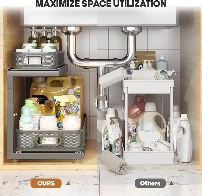 2-Pack 21.3 IN Depth Under Sink Organizer - Image 5