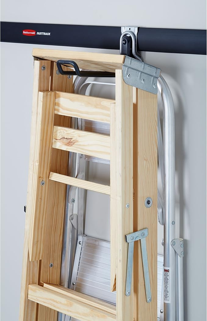 Rubbermaid Fasttrack Ladder Hook Garage Wall/Ladder Hanger Wall Mount and Heavy - Image 5
