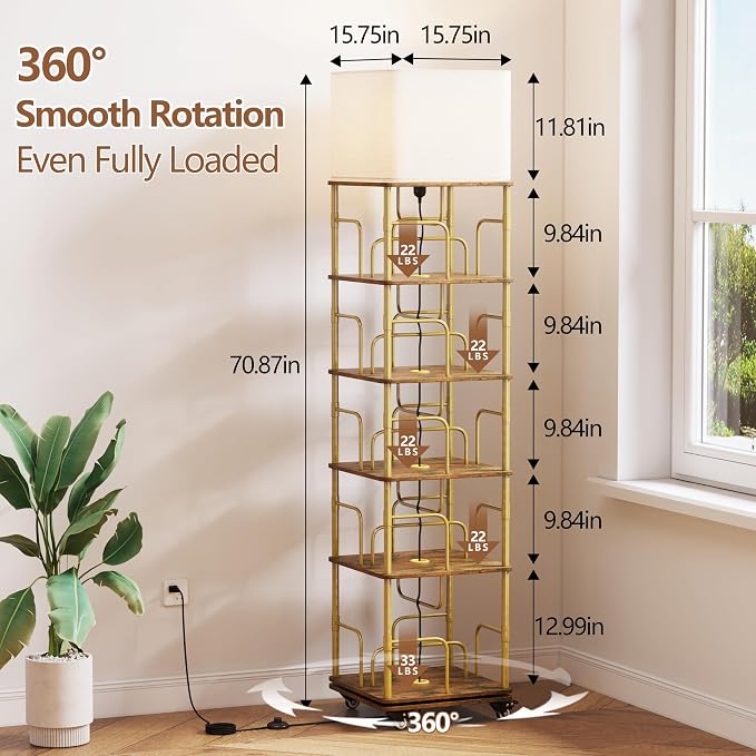 5 -Tier Rotating Bookshelf - Image 2