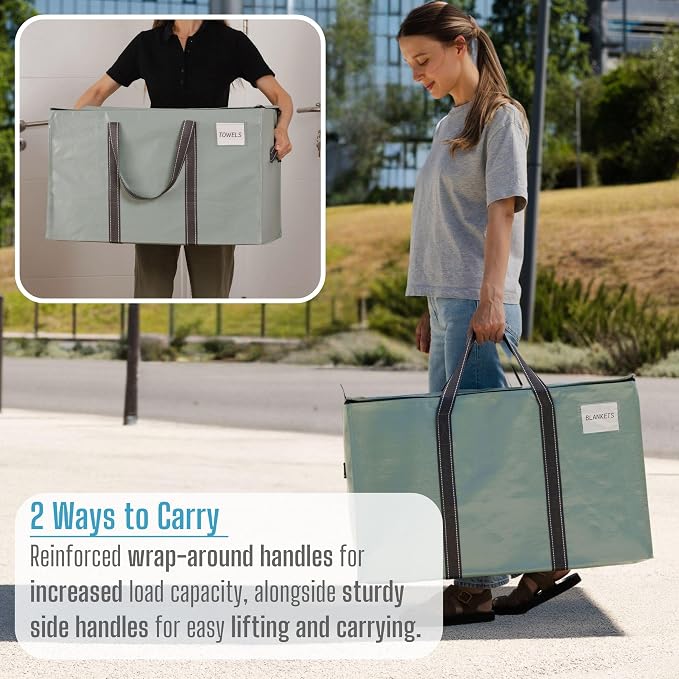 VENO 8 Pack Moving Bags and Large Christmas Storage Bins - Image 7