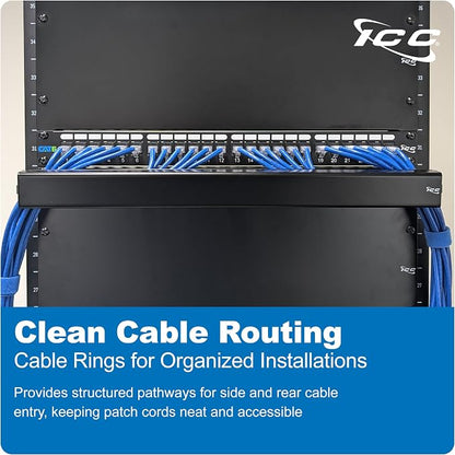 ICC 1U Ring Cable Manager Panel - Image 3