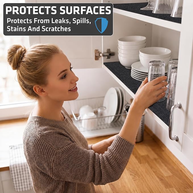 Drymate Premium Luxury Shelf & Drawer Liner, Thick Cushioned Fabric, - Image 2