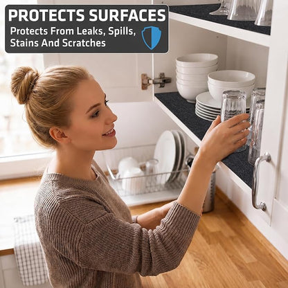 Drymate Premium Luxury Shelf & Drawer Liner, Thick Cushioned Fabric, - Image 2