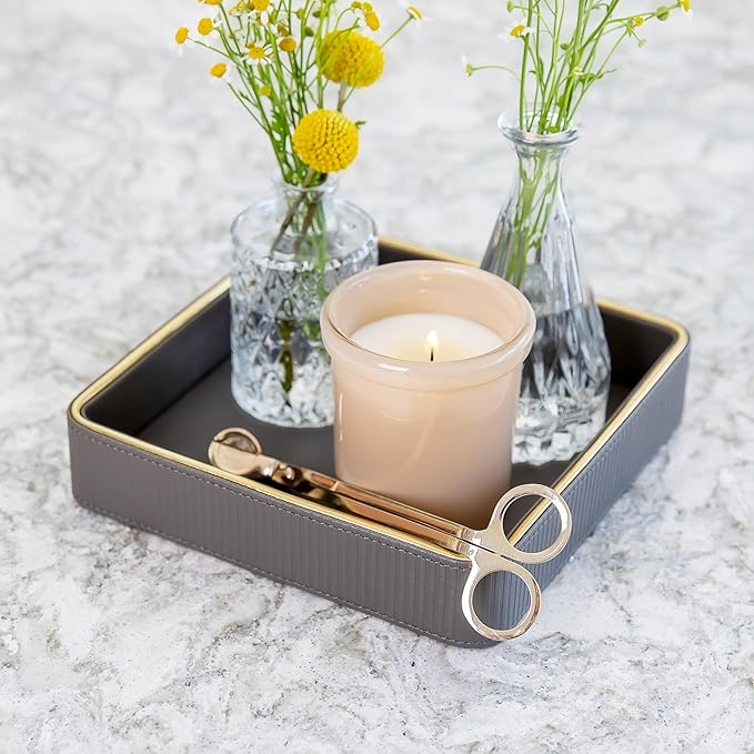 Key Bowl for Entryway Table| Leather Catch All Bowl for Keys| Key Dish Bowl for - Image 5