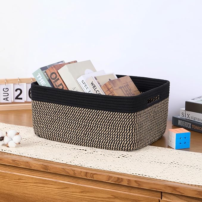 Large Storage Baskets for Organizing, Closet Shelf Baskets for Clothes Blanket - Image 5