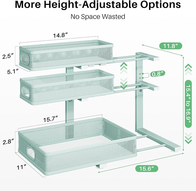 Under Sink Organizer, Slide out Storage Drawer Rack - Image 9