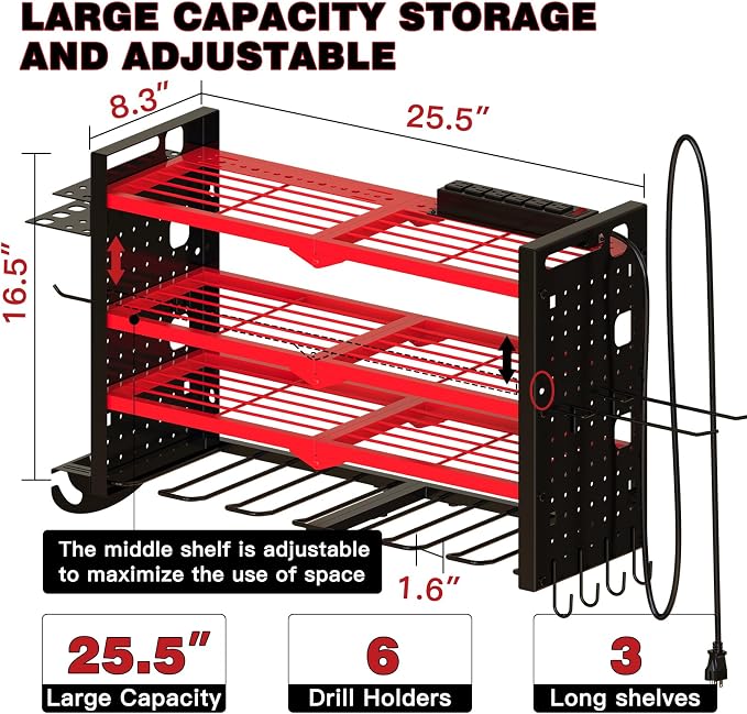 Power Tool Organizer Wall Mount - Image 8