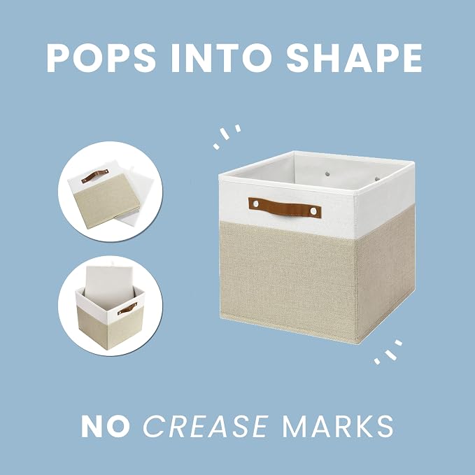 OrganiHaus 12" x 12" x 12" Fabric Storage Bins - Image 6