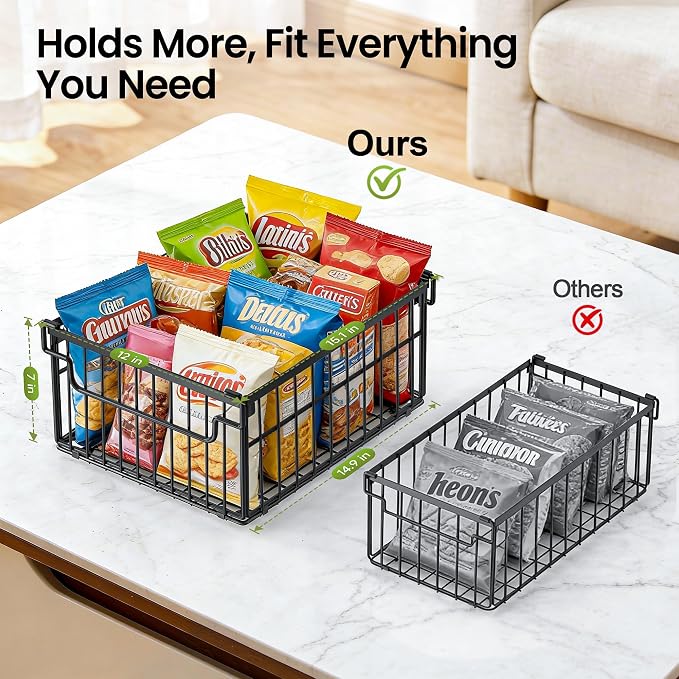 MSERCUOR Freezer Organizer Bins, 6 Pack Big Stackable Deep Chest Freezer - Image 2