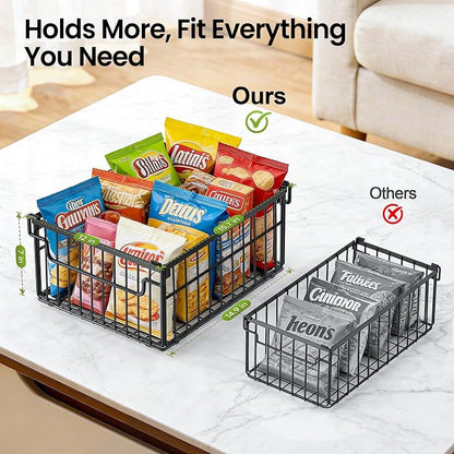 MSERCUOR Freezer Organizer Bins, 6 Pack Big Stackable Deep Chest Freezer - Image 2