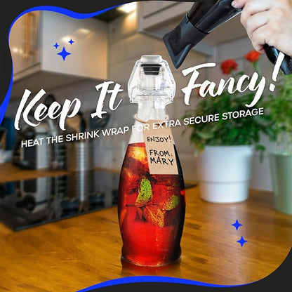 Nevlers 17 Oz Teardrop Flip Top Glass Bottle 12 Pack | Swing Top Glass Bottles - Image 4