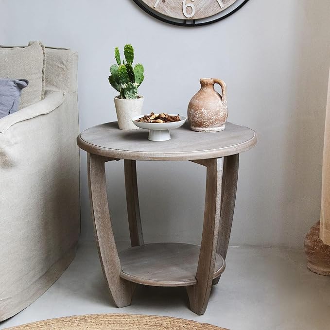 COZAYH Rustic Farmhouse End Table - Image 8