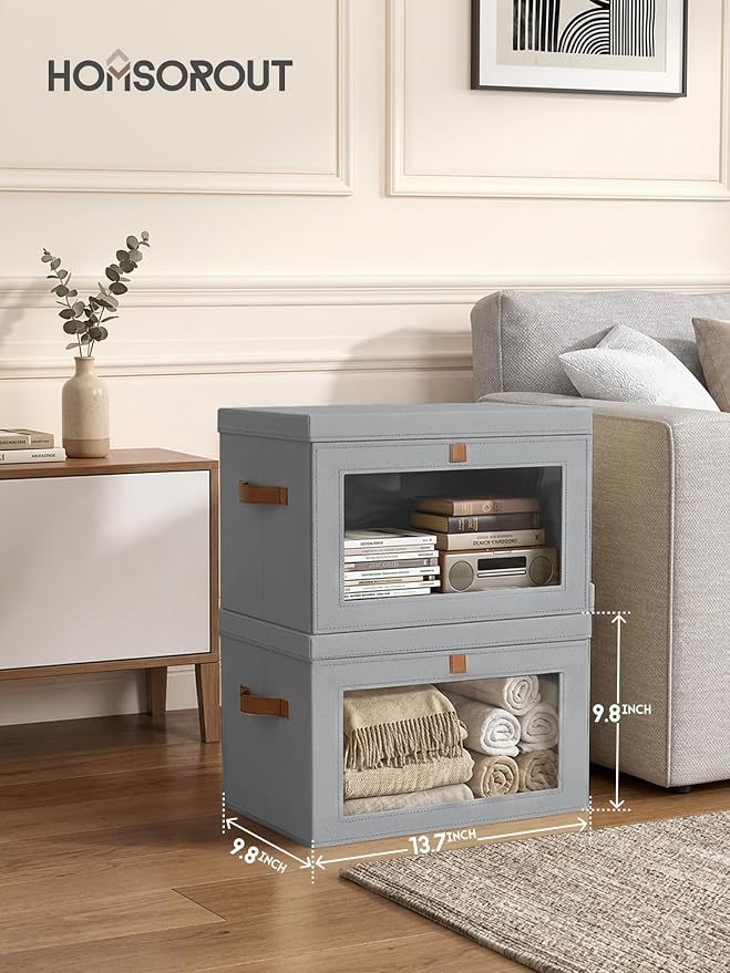 Homsorout Medium Fabric Storage bins - Image 5