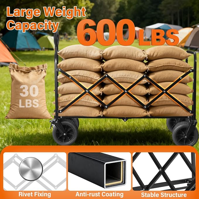 Extra-Large Heavy-Duty Wagons carts Foldable - Image 7