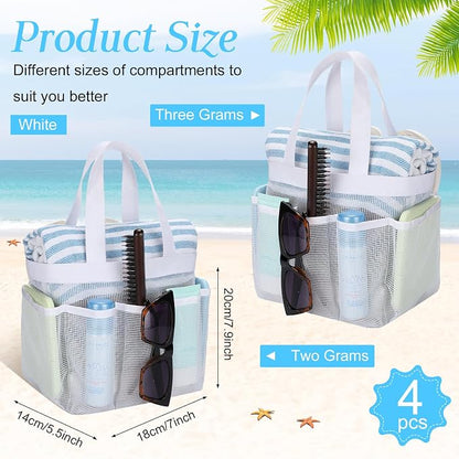 Hillban 4 Pcs Mesh Shower Caddy Portable Shower Caddy - Image 2