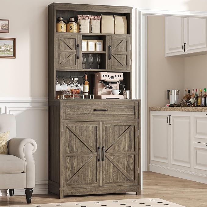 Saudism 70 Inch Farmhouse Storage Cabinet by Saudism