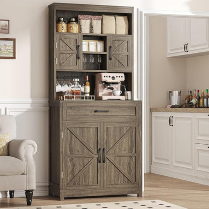 Saudism 70 Inch Farmhouse Storage Cabinet by Saudism