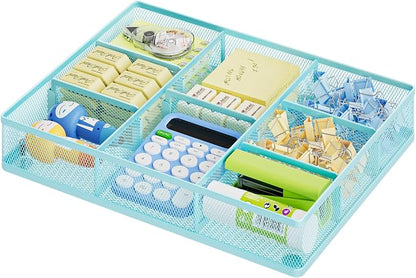 Marbrasse Desk Drawer Organizer, Metal Mesh Drawer Organizer Tray by Marbrasse