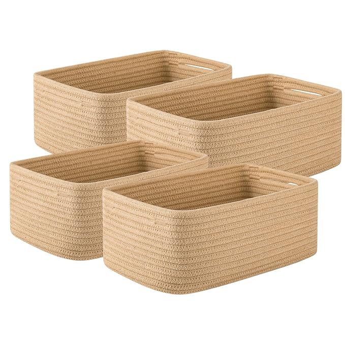 4 Pack Small Storage Shelf Baskets by OIASKET
