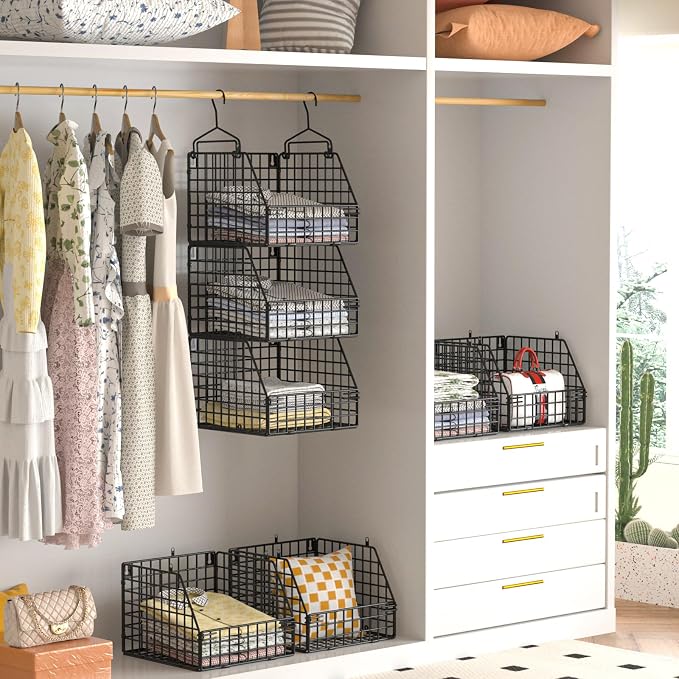 PUPPYCUTE Larger & Deeper Hanging Storage Basket, Closet Organizers and Storage - Image 2