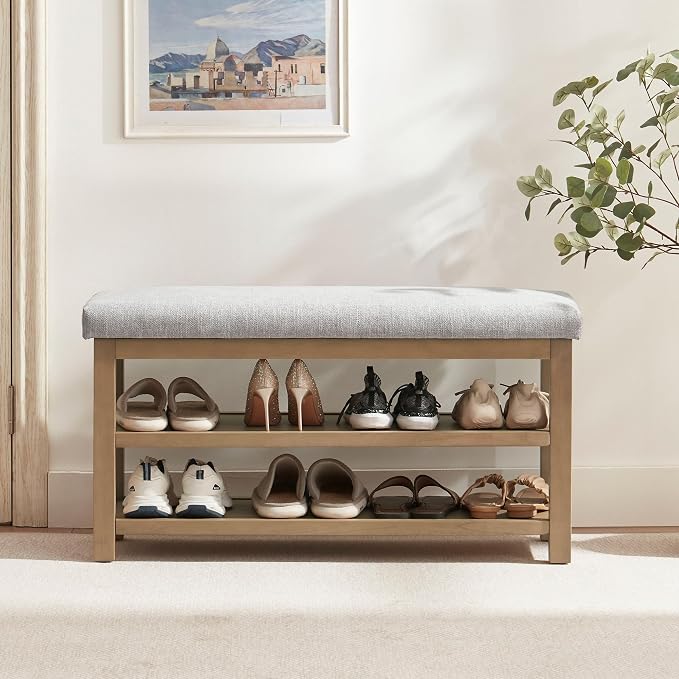 Zihanhome 2 Tier Shoe Rack Bench by Zihanhome